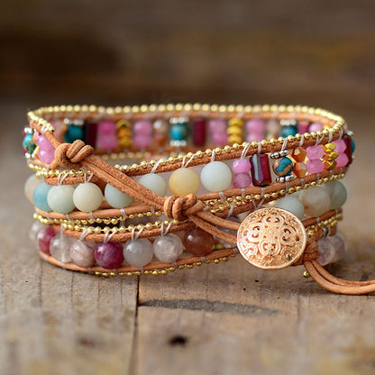 Open Heart Energy Bracelet | Rose Quartz & I Love