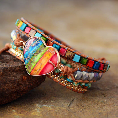 Healing Heart Crystal Bracelet | 7 Chakra & Self-Love