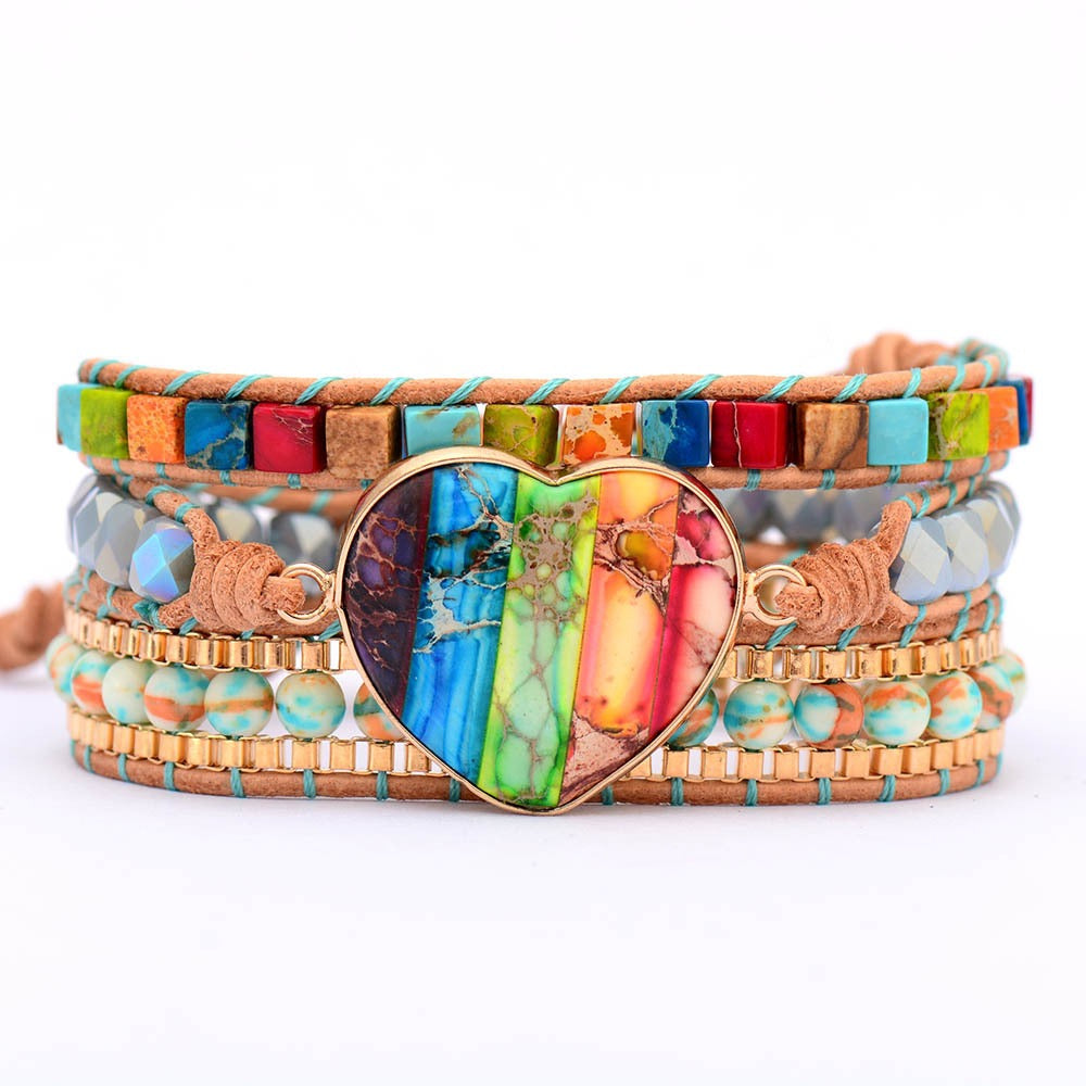 Healing Heart Crystal Bracelet | 7 Chakra & Self-Love