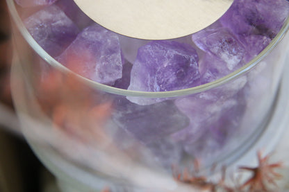 Fire Elemental | Amethyst Crystal Energy| Passion, Transformation, Courage | Crystal Tabletop Fire Pit