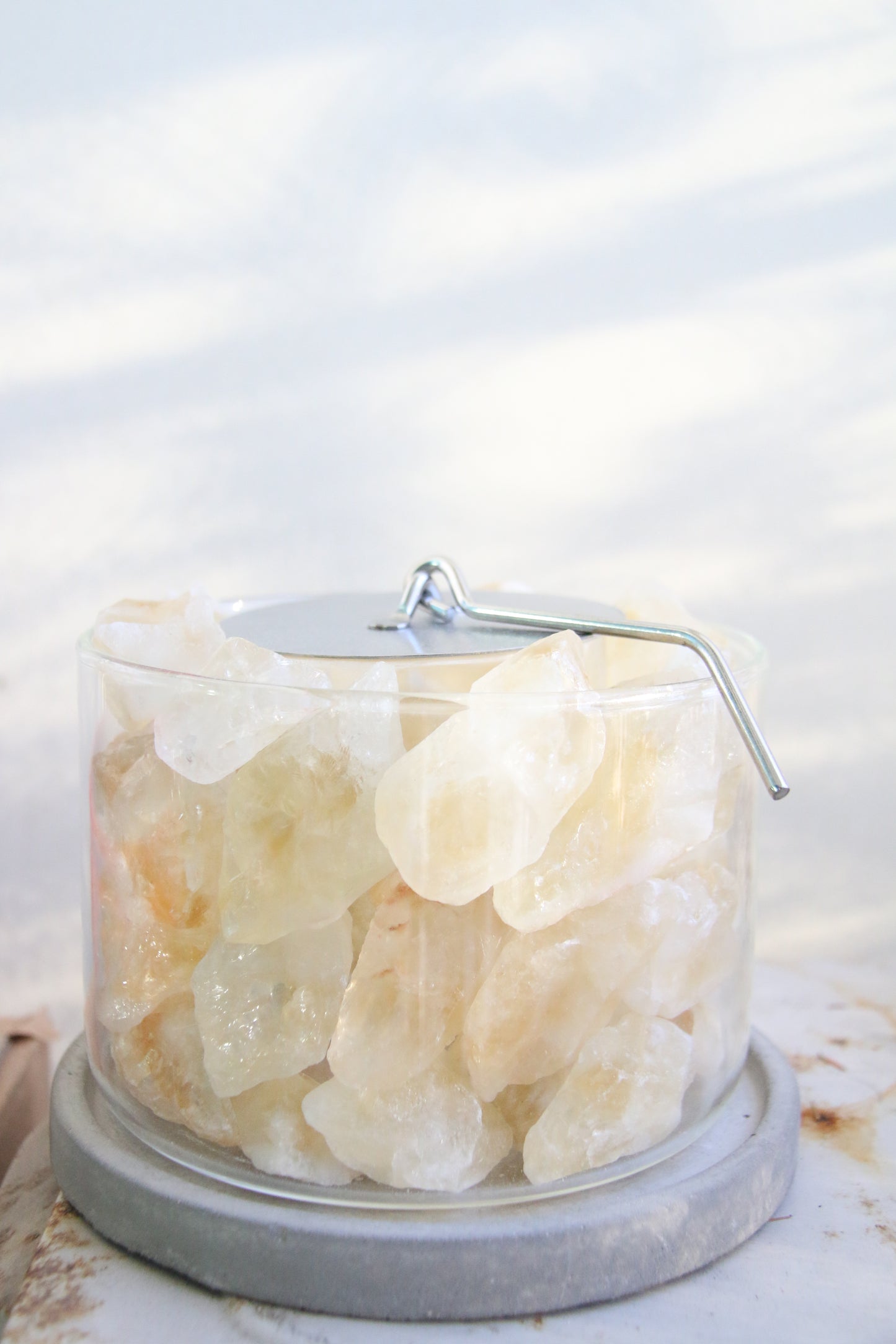 Earth Elemental| Yellow Citrine Crystal Energy |Stability, Nourishment, Prosperity | Crystal Tabletop Fire Pit