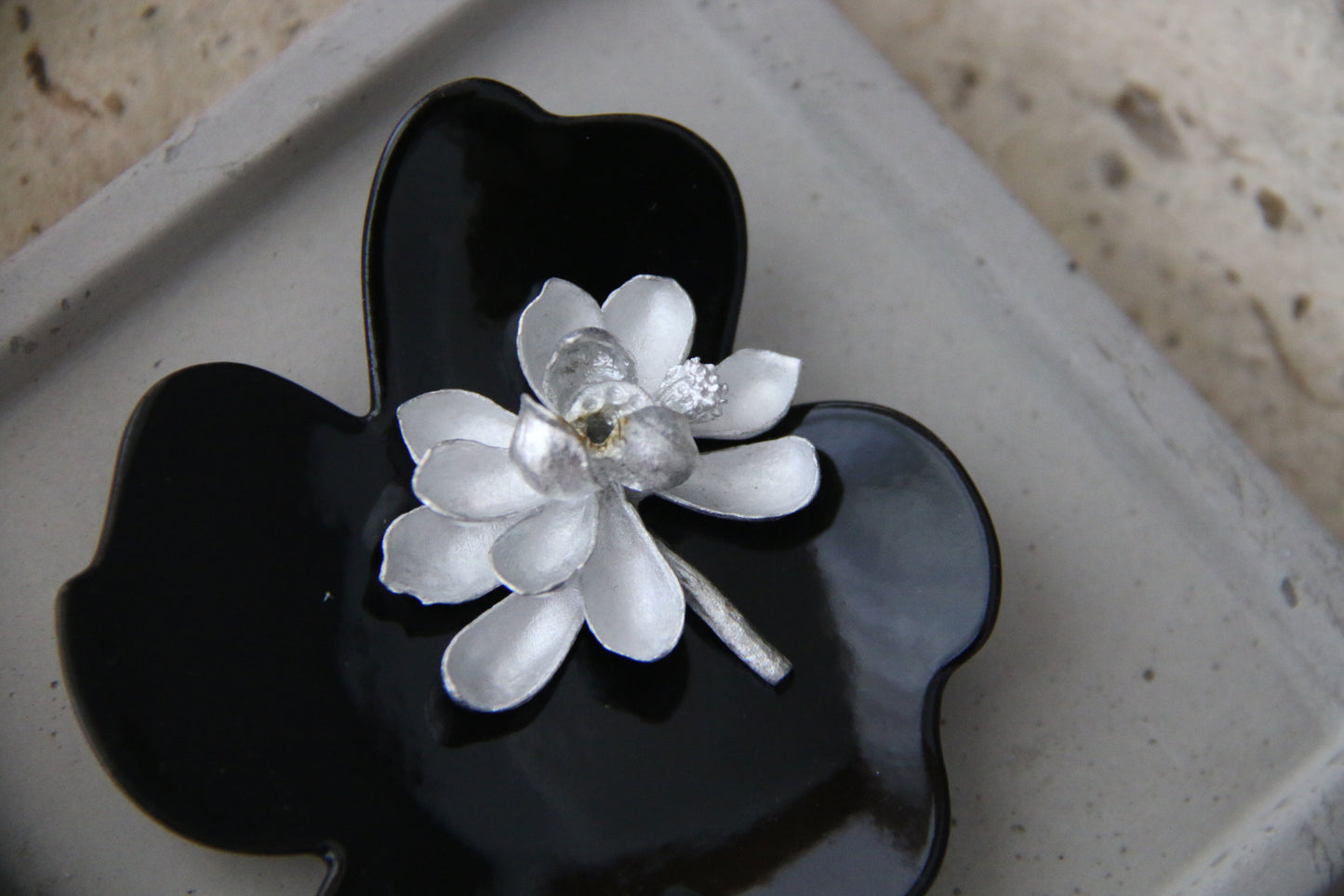 Lotus Incense Burner | Gift-Wrapped | Handmade Silver Brass Incense Holder
