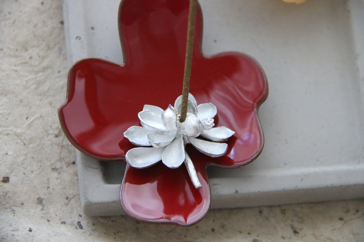 Lotus Incense Burner | Gift-Wrapped | Handmade Silver Brass Incense Holder