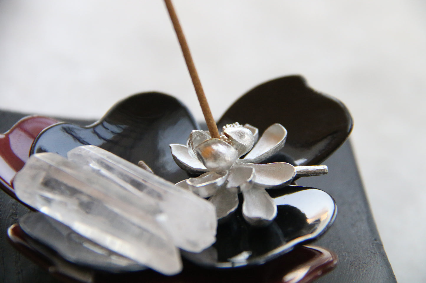Lotus Incense Burner | Gift-Wrapped | Handmade Silver Brass Incense Holder