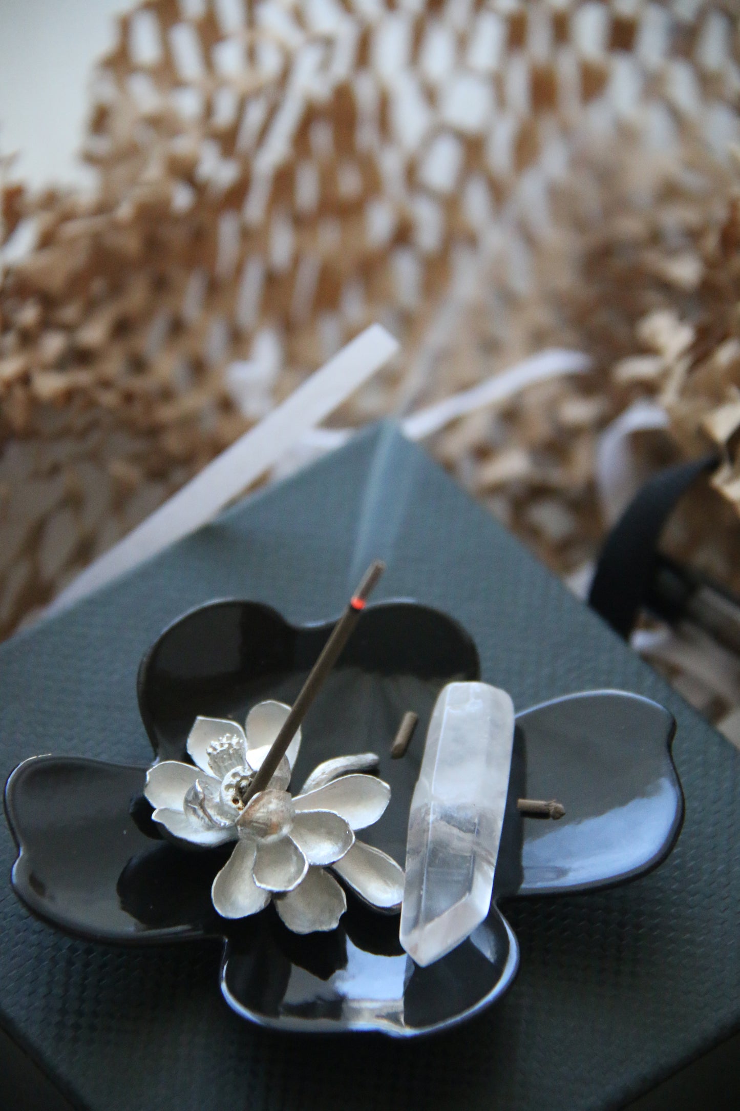 Lotus Incense Burner | Gift-Wrapped | Handmade Silver Brass Incense Holder