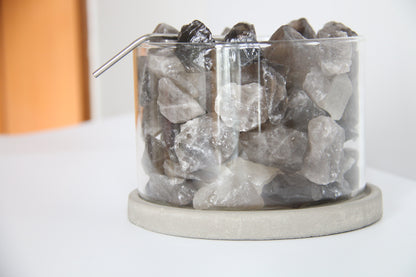 Water Elemental | Smoky Quartz Crystal Energy | Renewal, Prosperity, Adaptability | Crystal Tabletop Fire Pit