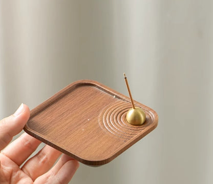 Ripple Adjustable Incense Holder & Burner | Wooden Base