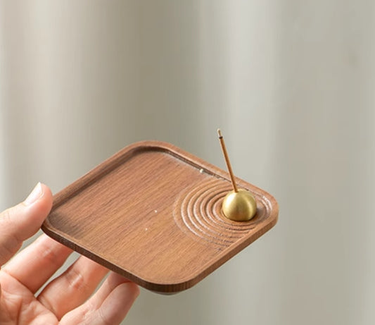 Ripple Adjustable Incense Holder & Burner | Wooden Base