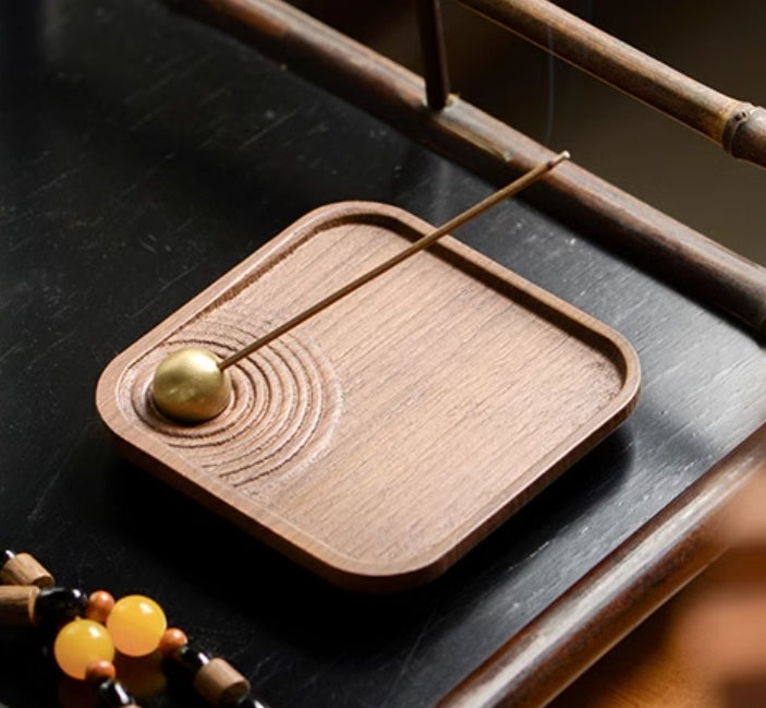 Ripple Adjustable Incense Holder & Burner | Wooden Base