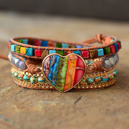 Healing Heart Crystal Bracelet | 7 Chakra & Self-Love