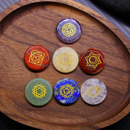 SenseGlo 7 Chakra Round Stone Set