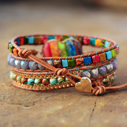 Healing Heart Crystal Bracelet | 7 Chakra & Self-Love
